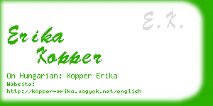 erika kopper business card